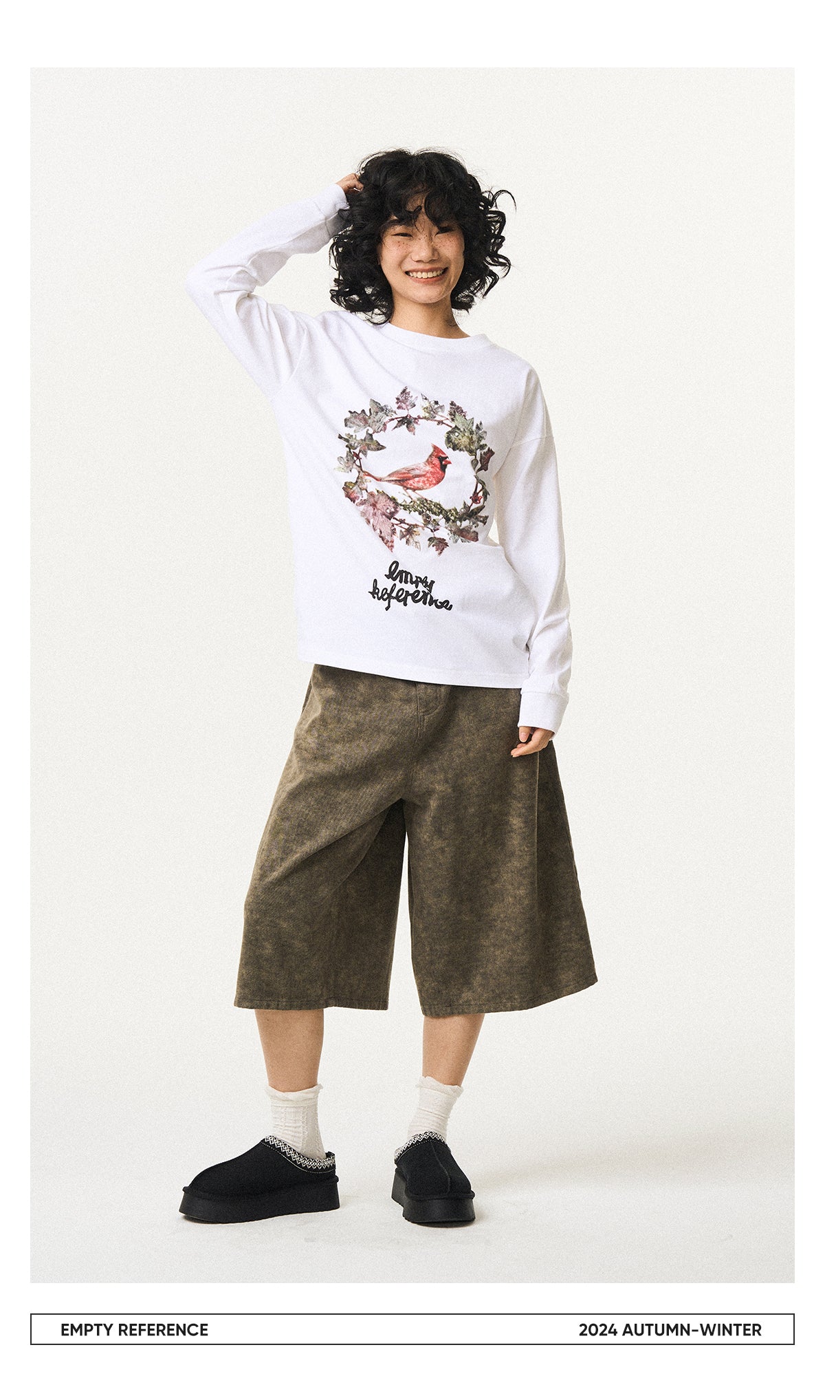 Thorn Bird Graphic Cotton Shirt