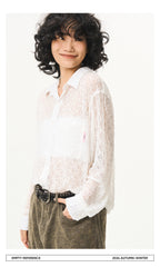 Patchwork Lace Sheer Shirt