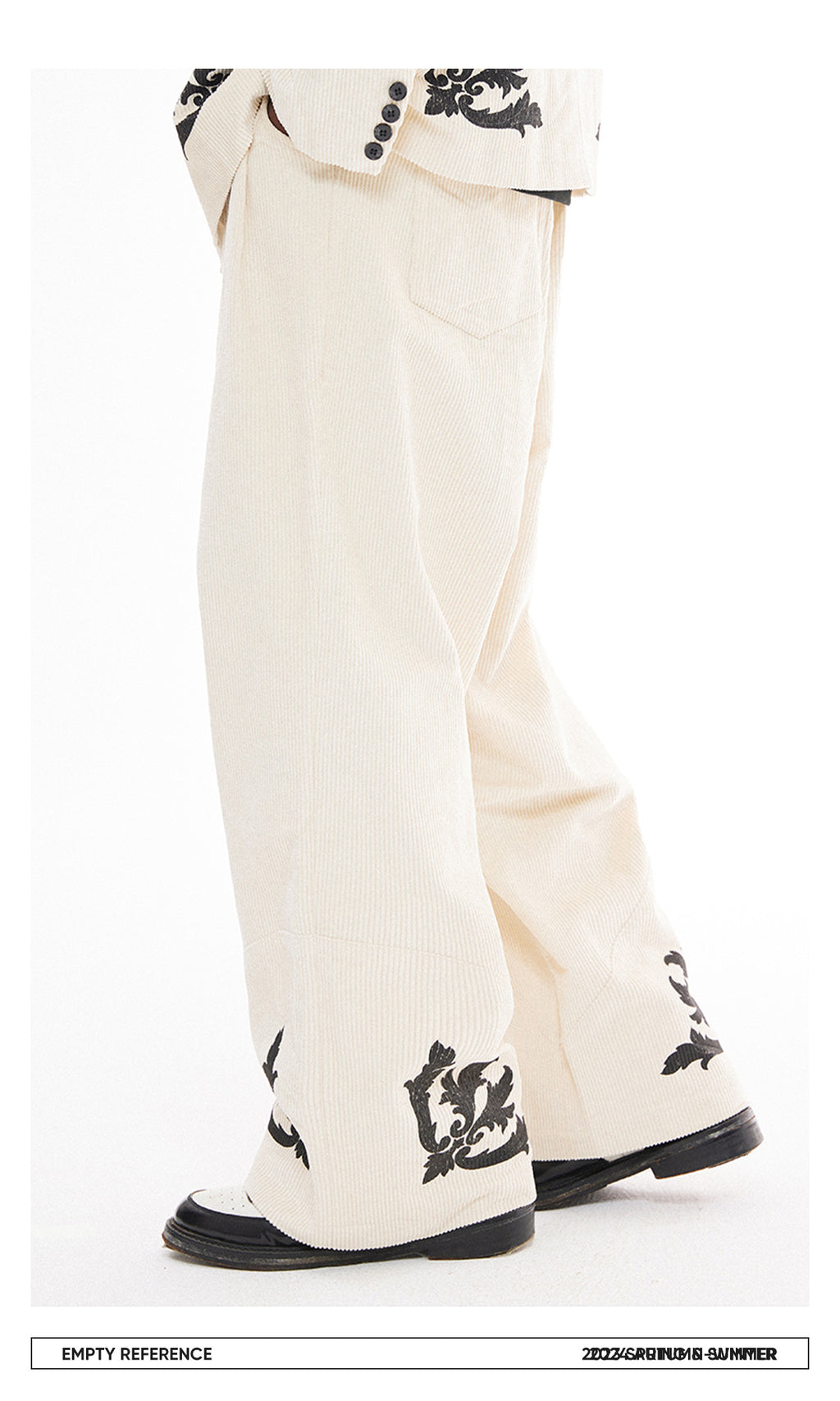 Corduroy Graphic Suit Pants