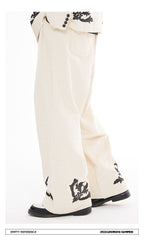 Corduroy Graphic Suit Pants