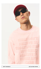Letter Print Cotton Base Shirt