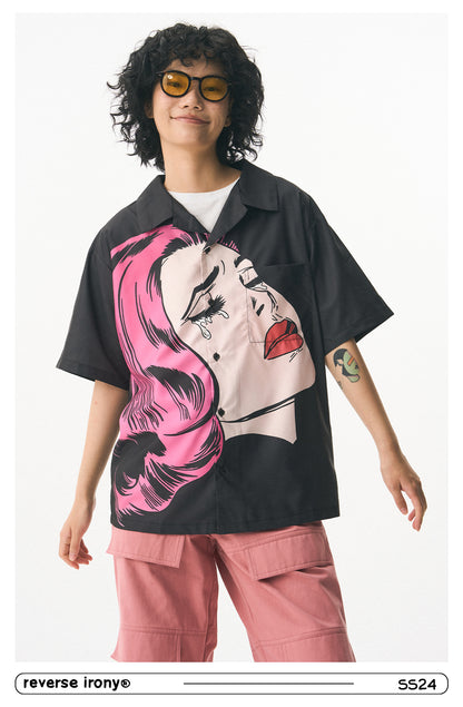Crying Girl Graphic Shirt