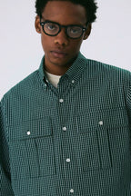 Dark Green Plaid Shirt
