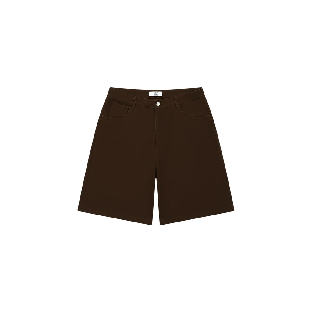 The Washed Utility Short - Garment-Dyed Twill with Custom Hardware & Faded Seams