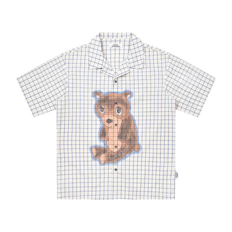 Sad Bear Plaid Spray Shirt