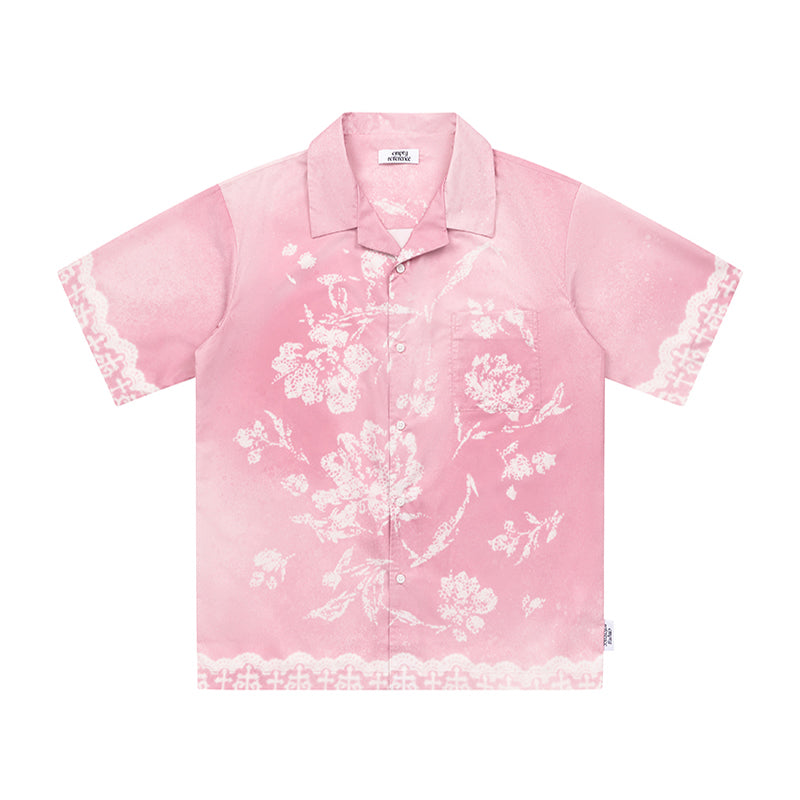 Gradient Lace Graphic Shirt