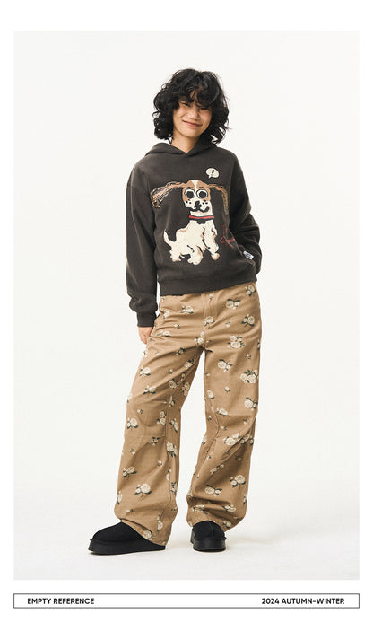 Cartoon Puppy Graphic Sweatshirt