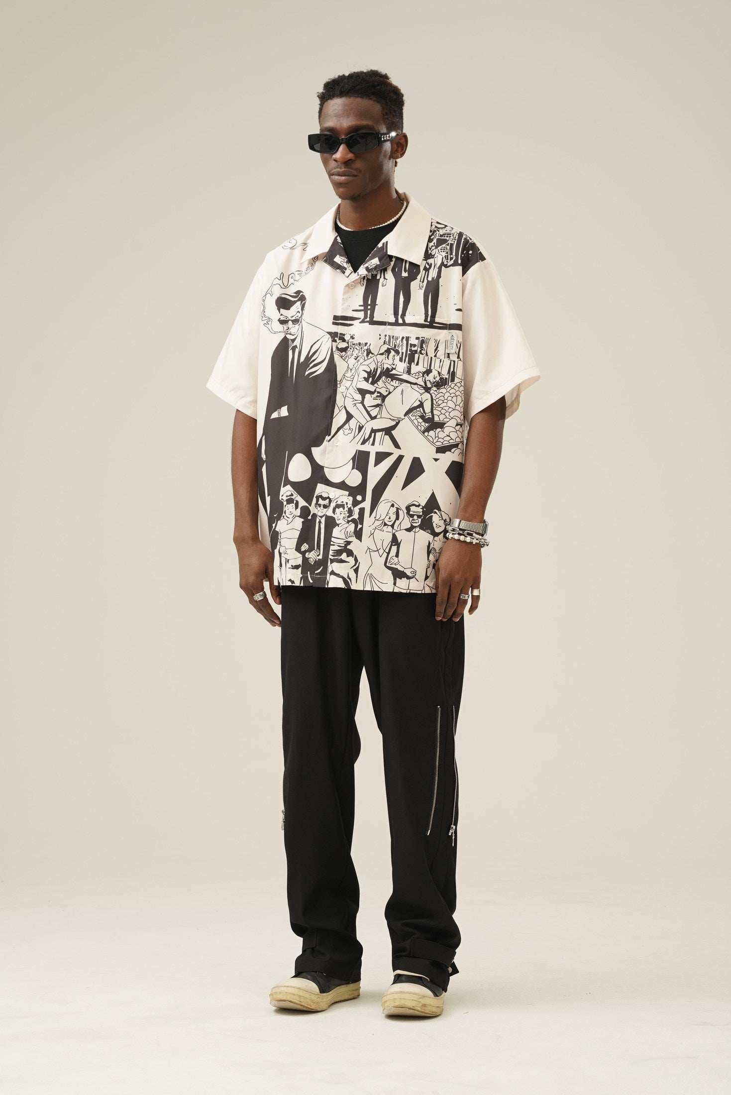 Retro Comic Camp Collar Shirt - Empty Reference