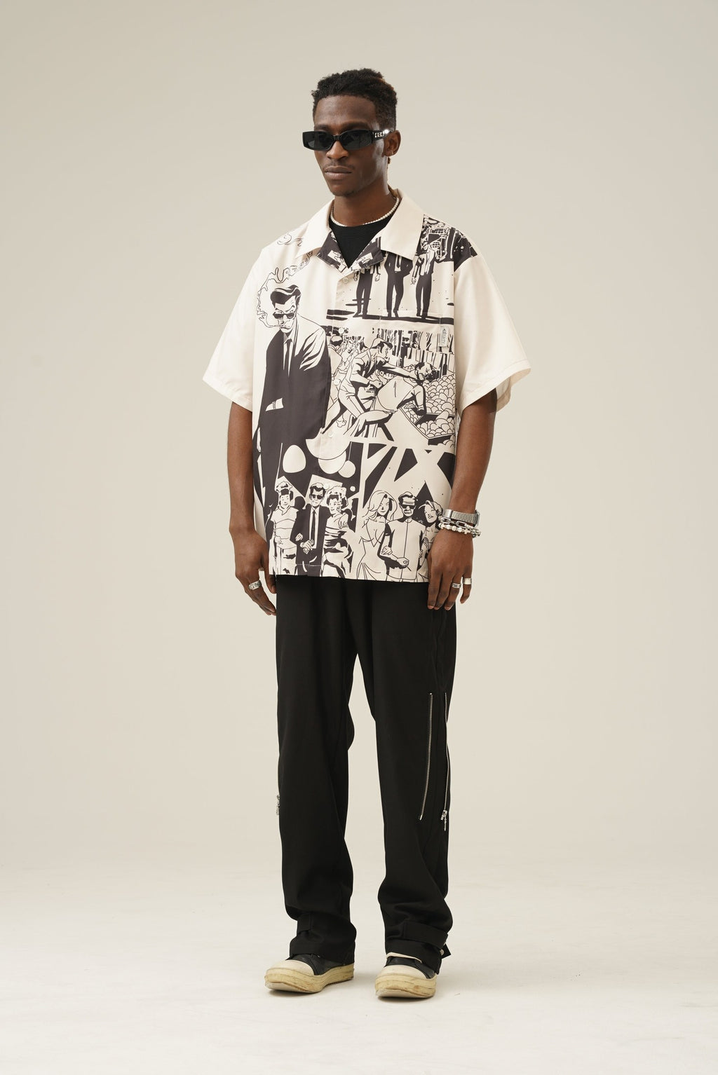 Retro Comic Camp Collar Shirt