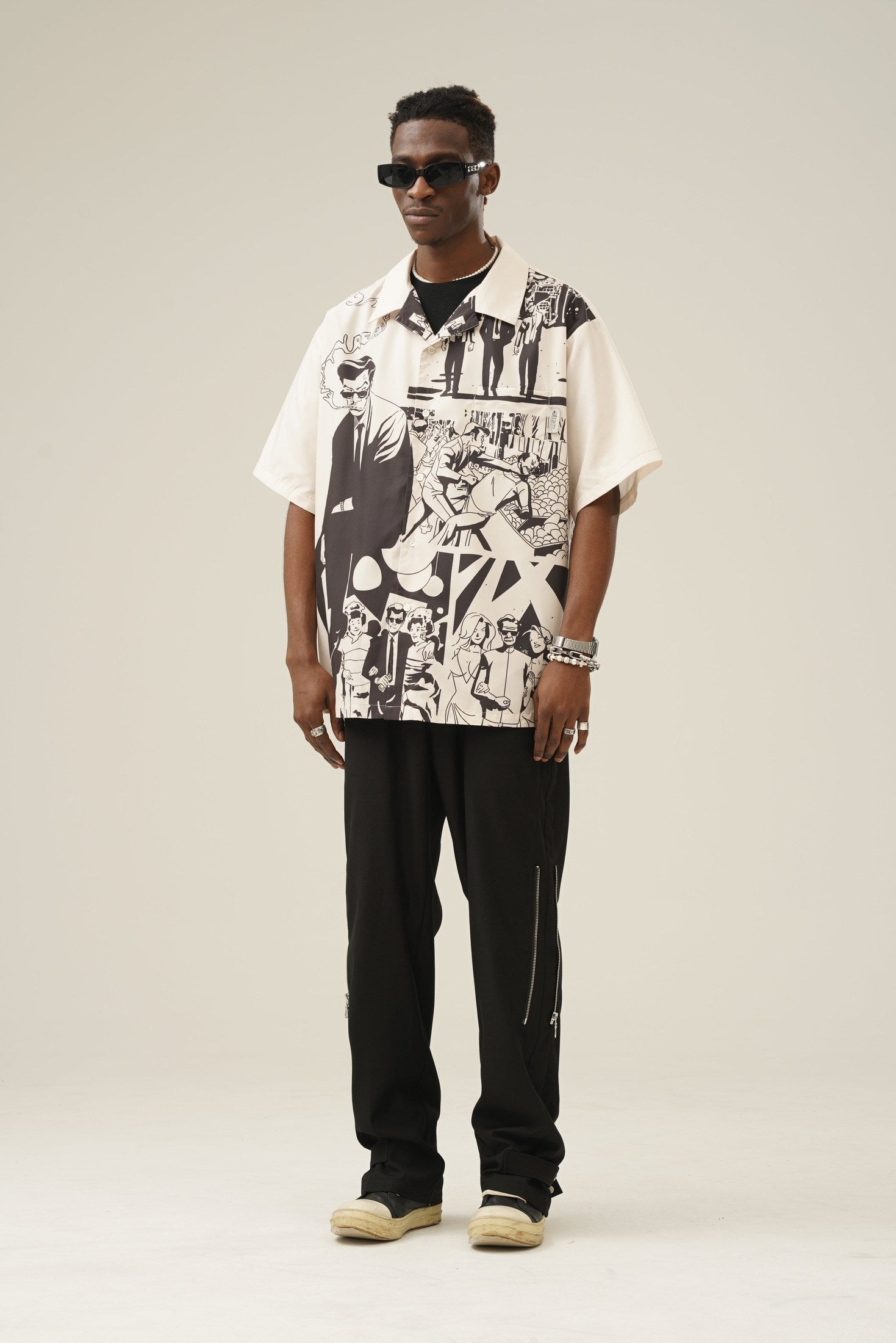 Retro Comic Camp Collar Shirt