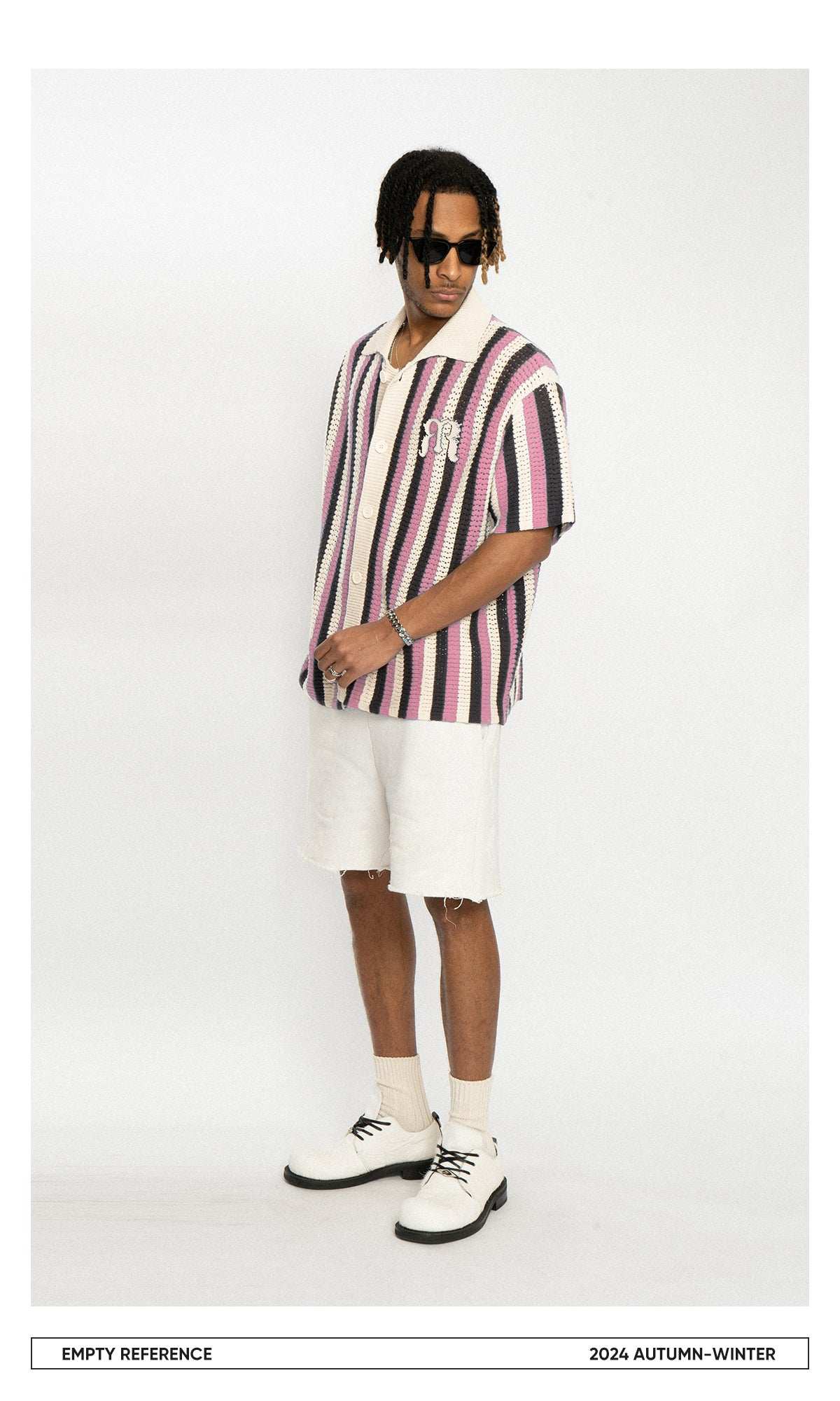 Embroidered Knit Polo Shirt - Empty Reference