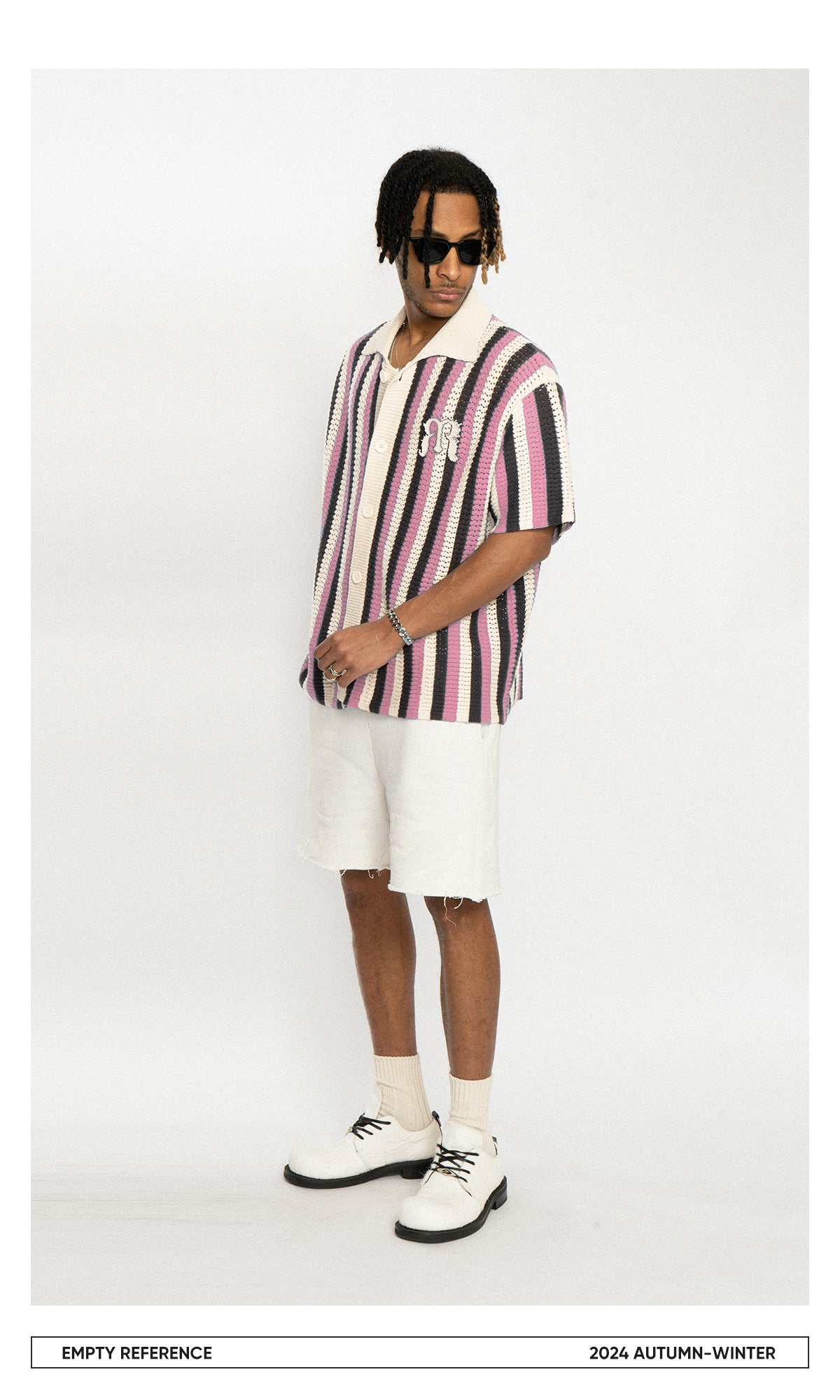 Embroidered Knit Polo Shirt