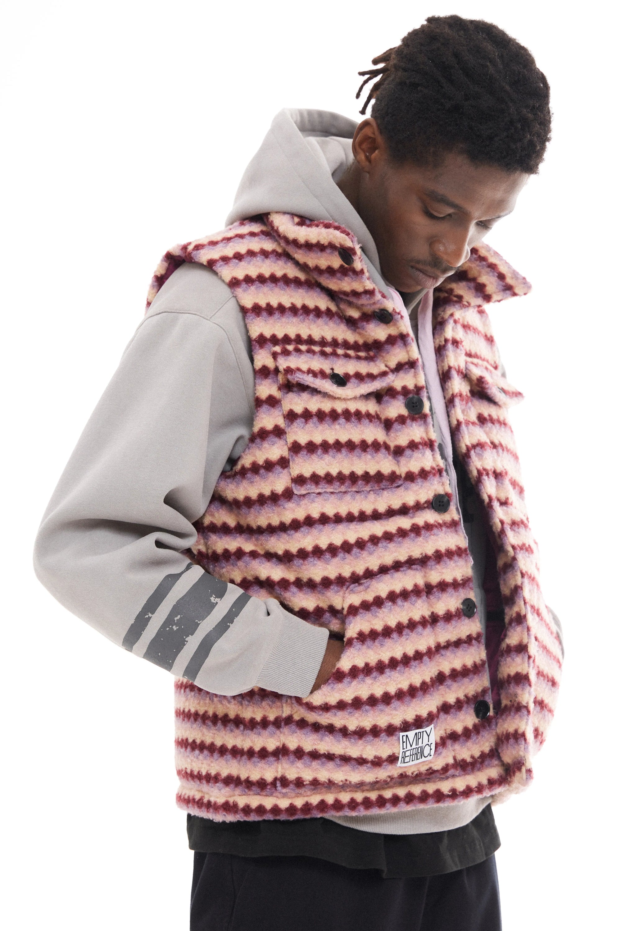 Checked Quilted Wool Vest