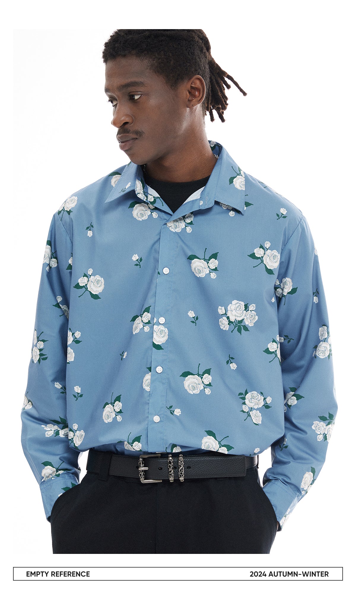 Rose Print Long Sleeve Shirt
