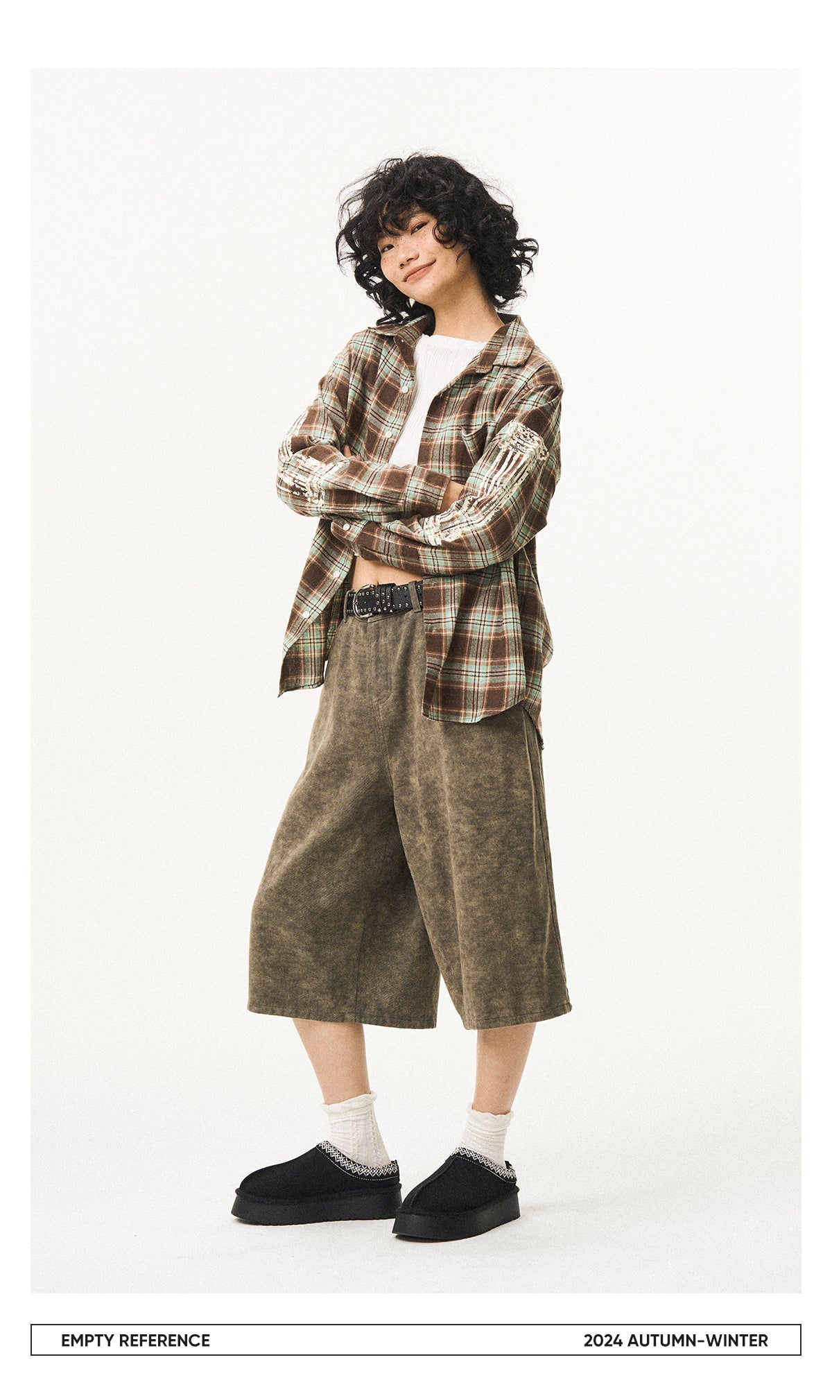 Grid Print Graphic Shirt