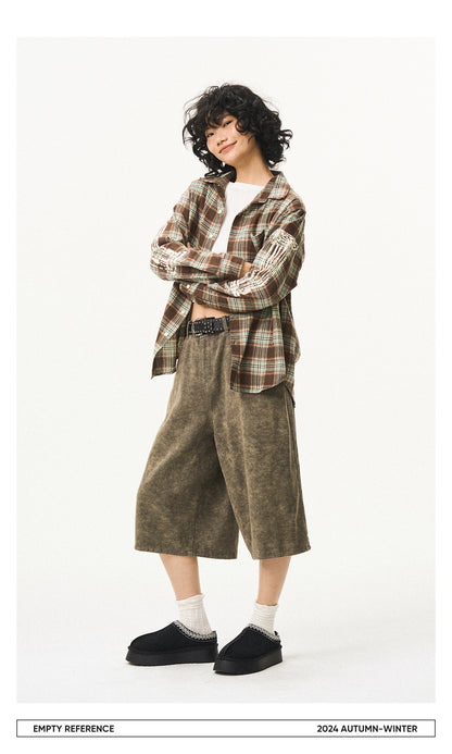 Grid Print Graphic Shirt