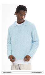Textured Wool Knit Sweater