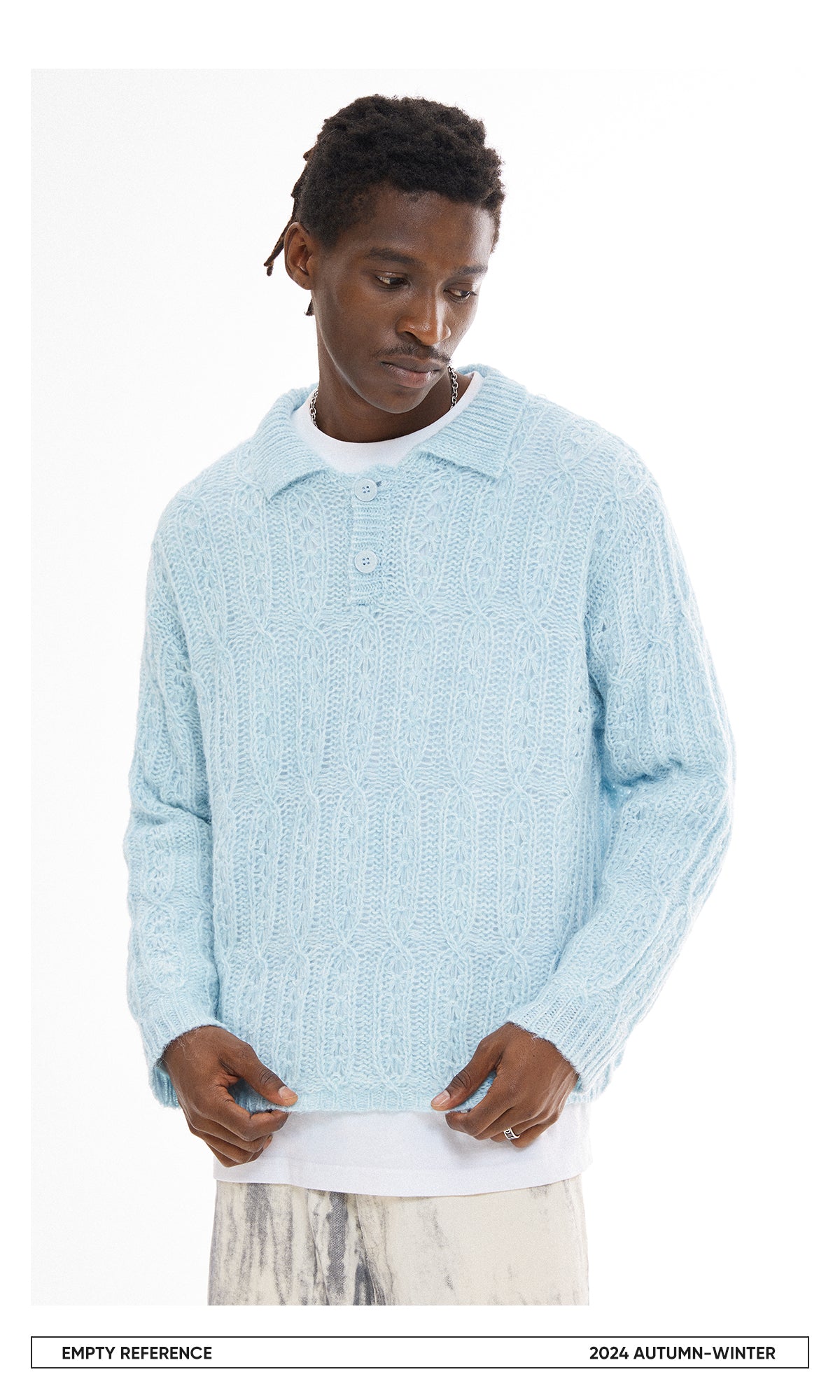 Textured Wool Knit Sweater