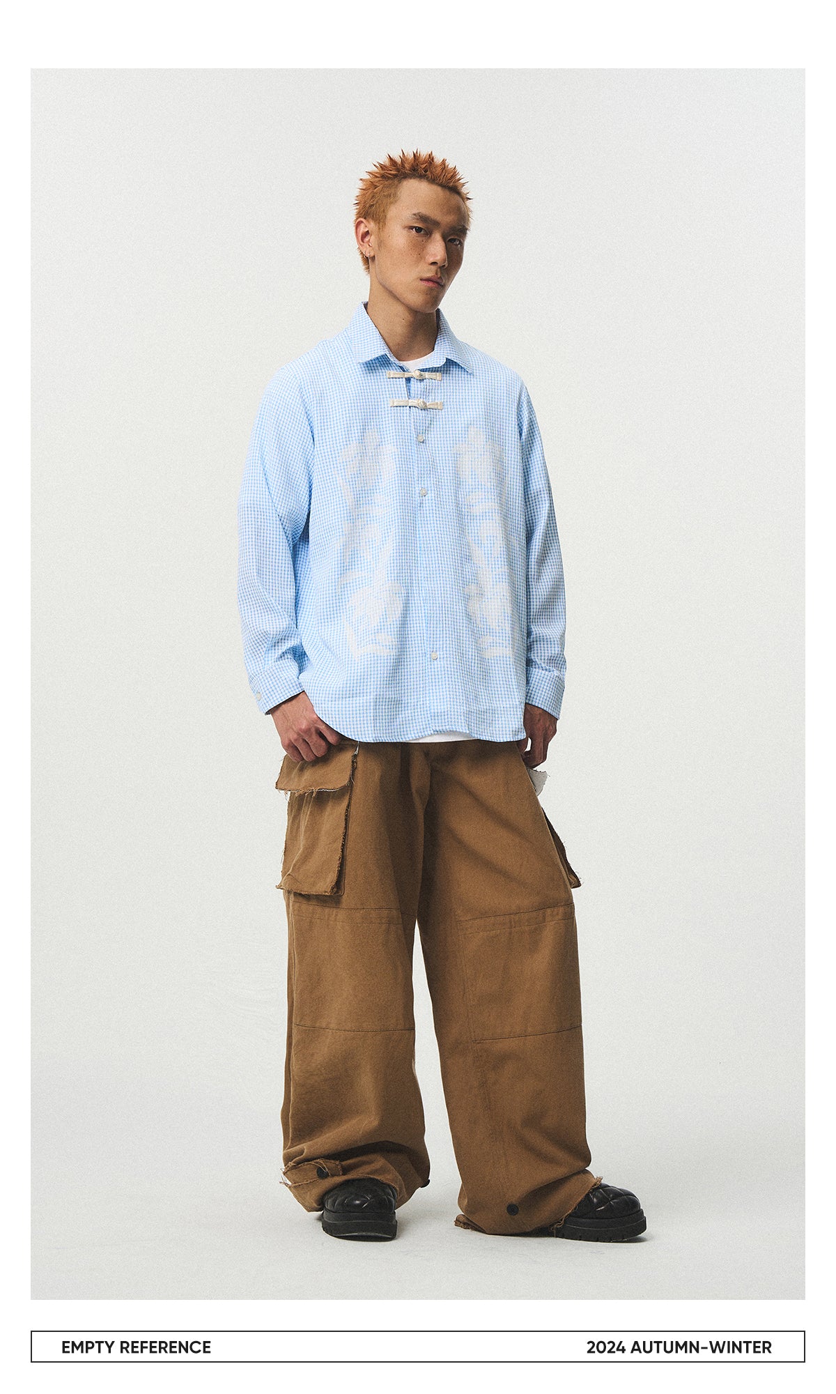 Floral Seersucker Check Shirt