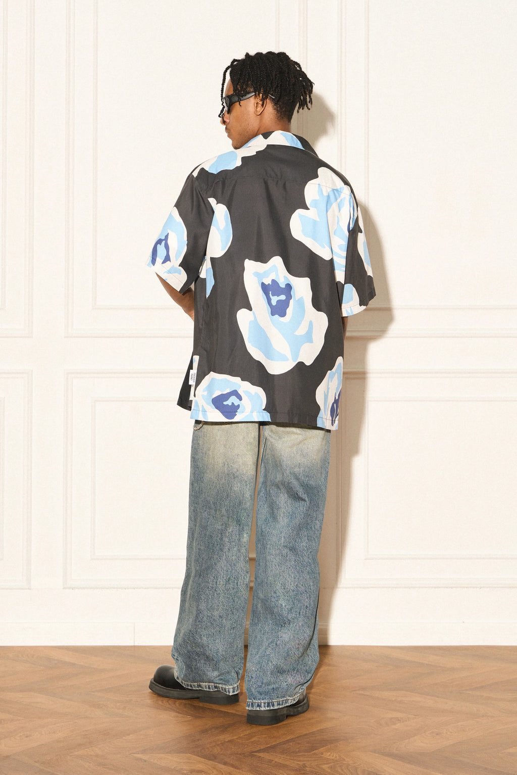 Hand-Drawn Rose Graphic Shirt