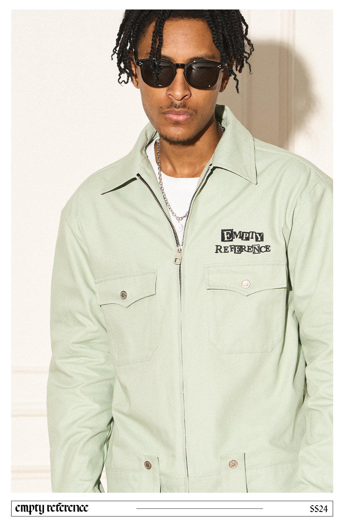Washed Print Zip Jacket