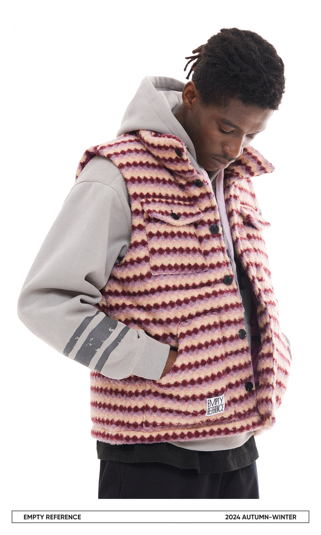 Checked Quilted Wool Vest