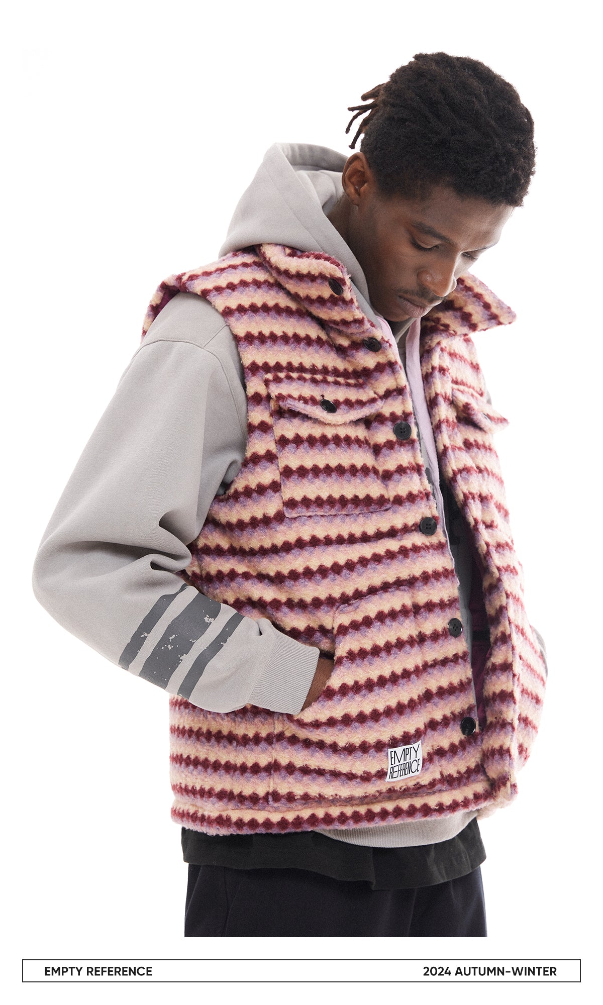 Checked Quilted Wool Vest