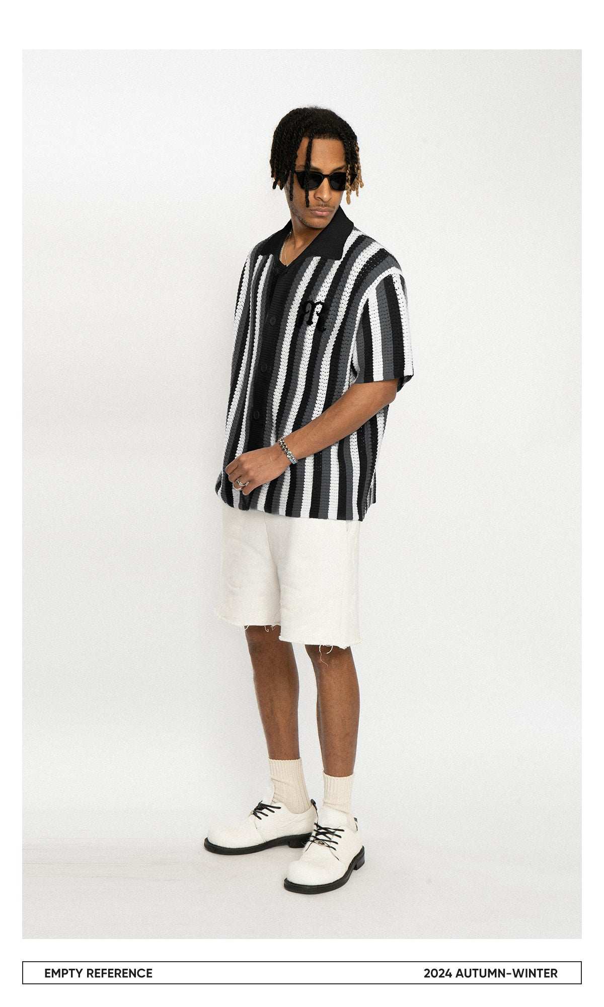 Embroidered Knit Polo Shirt - Empty Reference