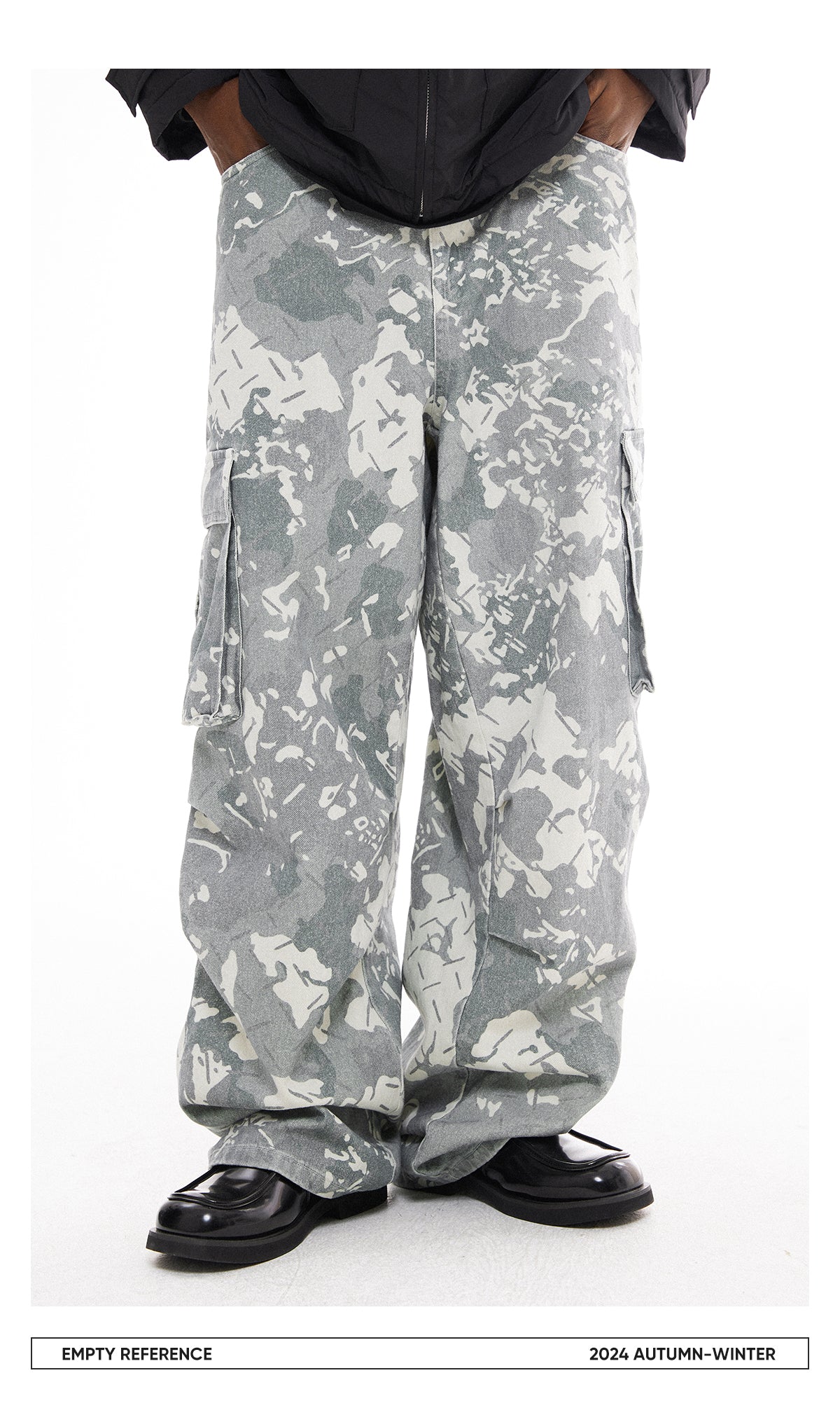 Washed Camo Print Overalls