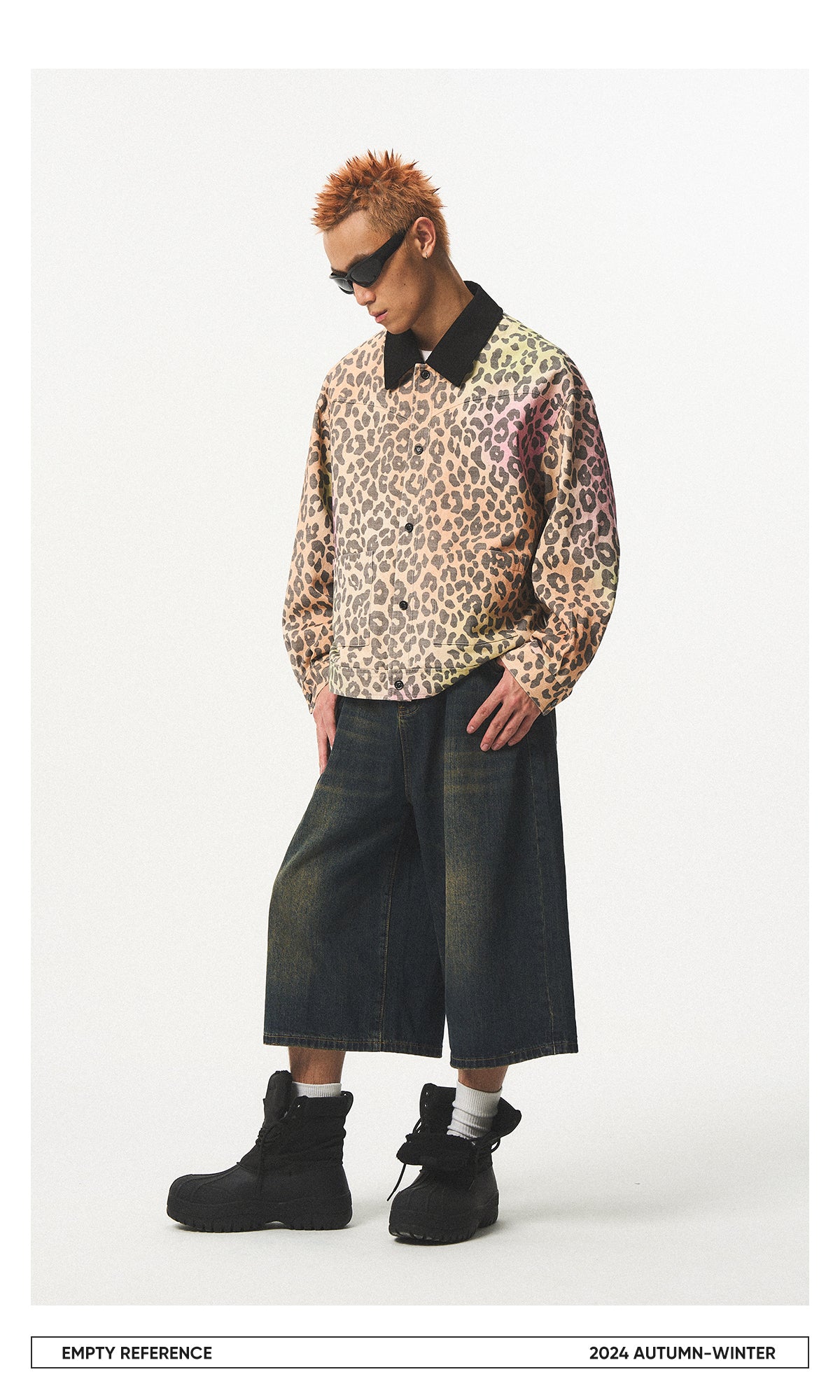 Gradient Leopard Print Jacket