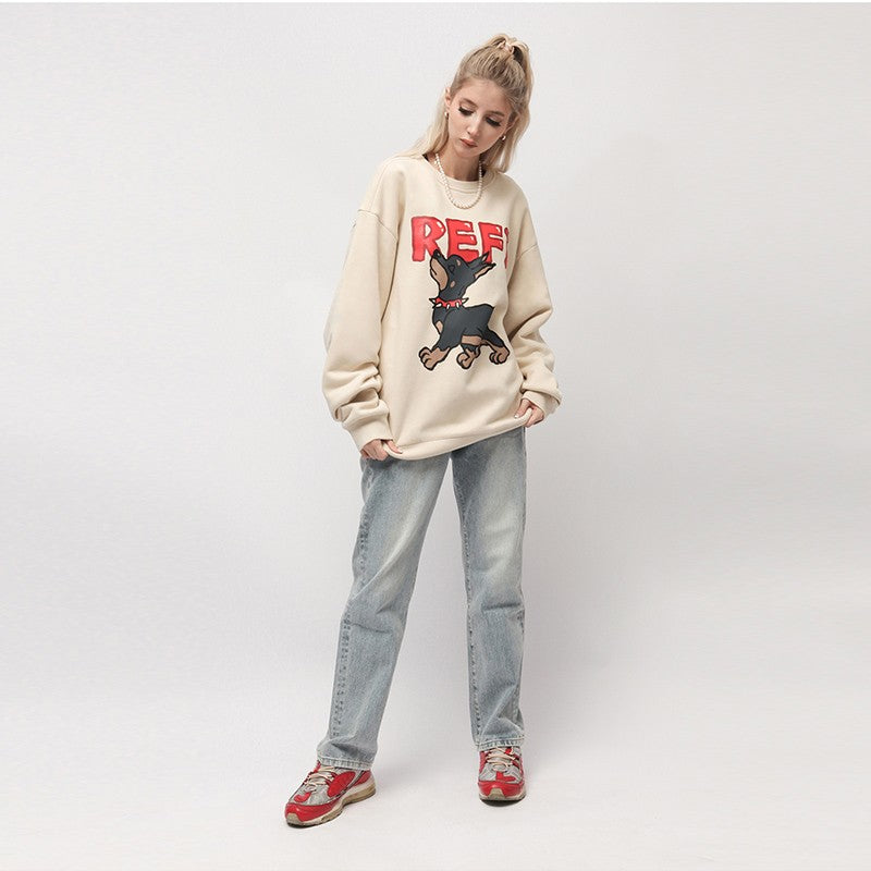 Doberman Graphic Crewneck Sweatshirt