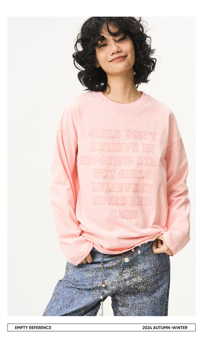 Letter Print Cotton Base Shirt