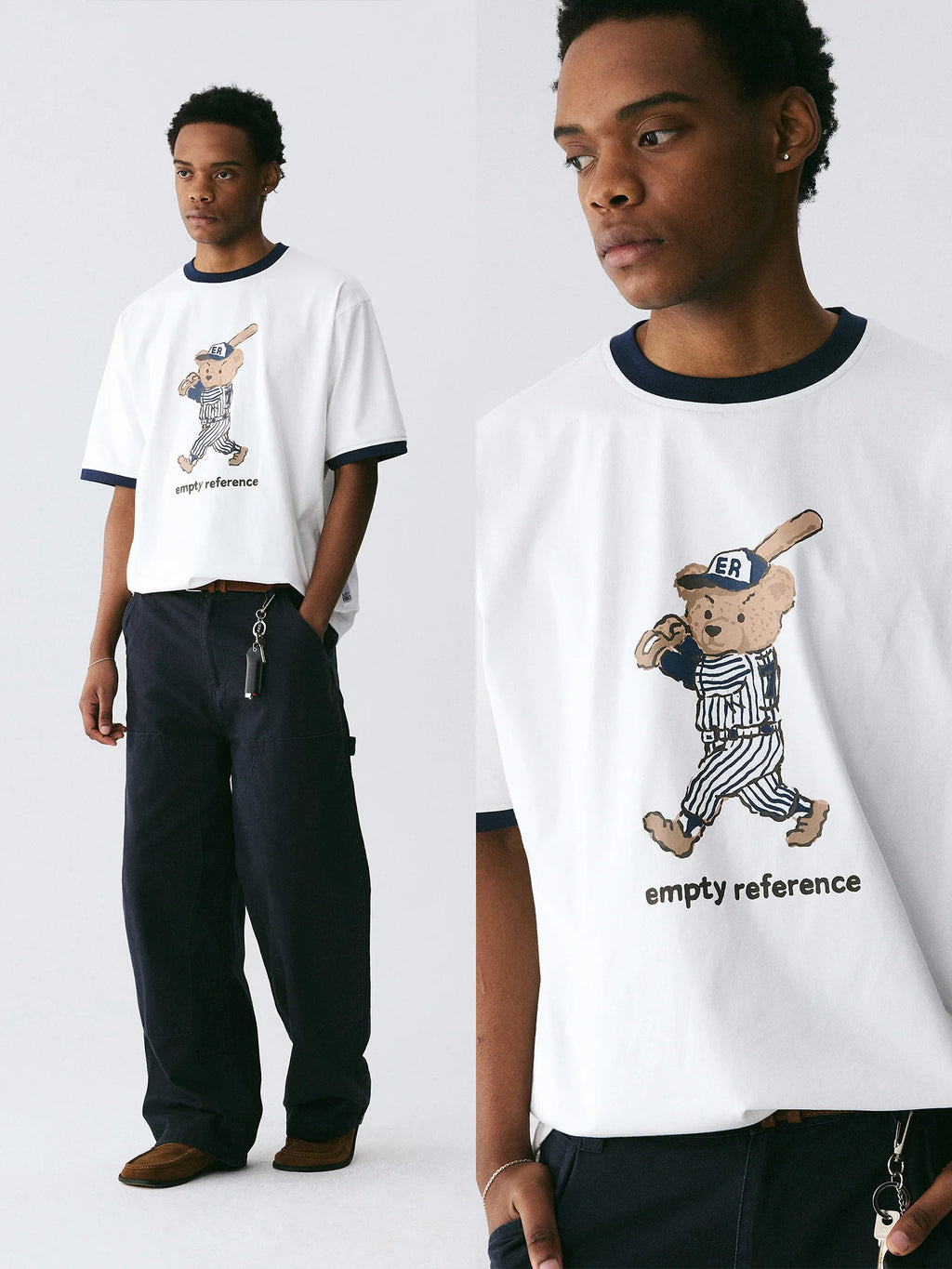 The Slugger Bear Tee - 240g Sorona® Performance with Cartoon Baseball Bear