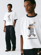 The Slugger Bear Tee - 240g Sorona® Performance with Cartoon Baseball Bear