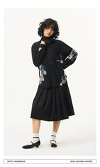 Lace Panel Irregular Shirt