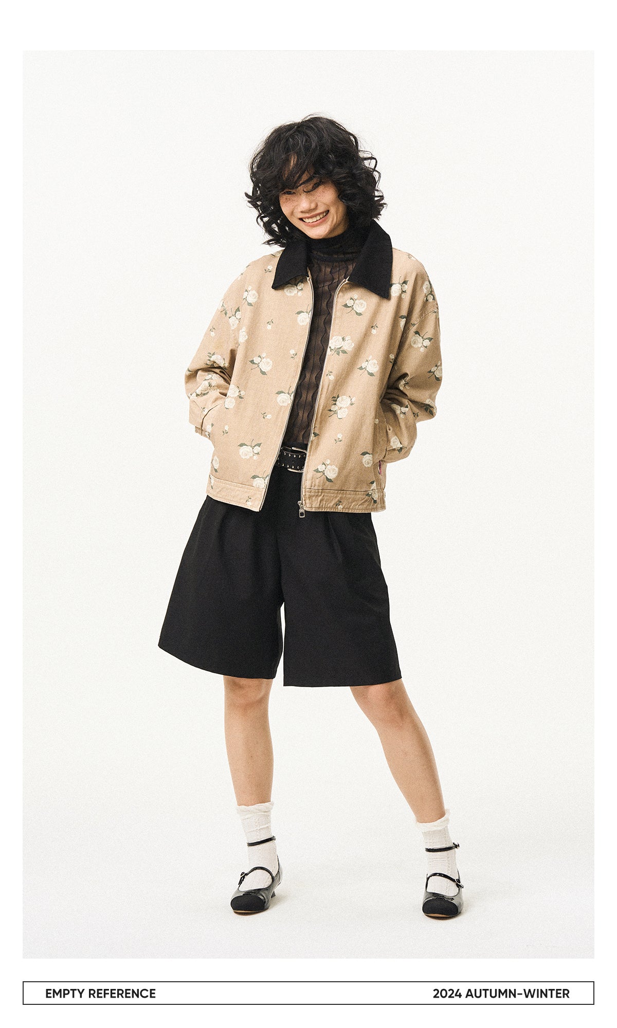 Washed Panelled Print Jacket