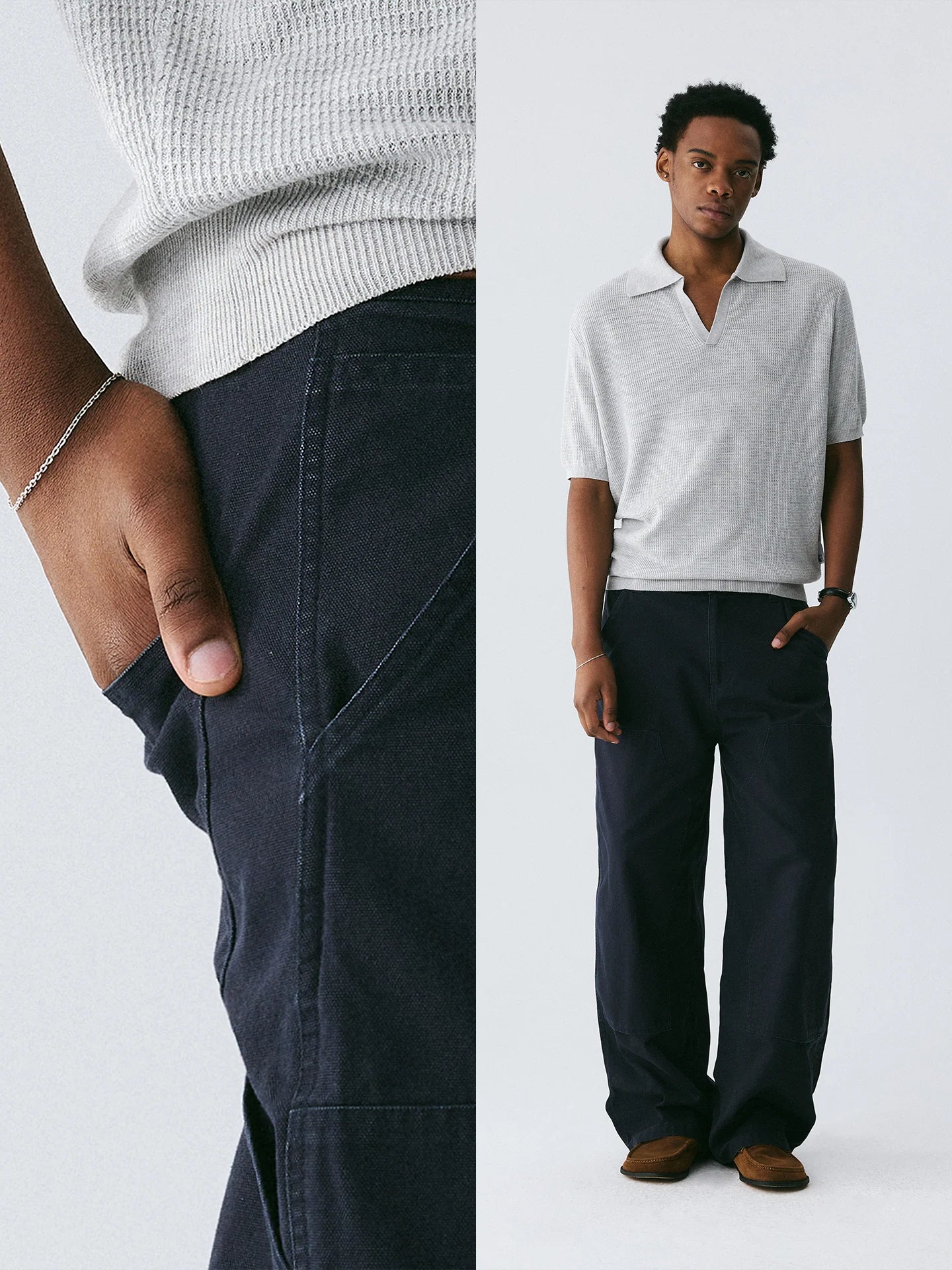The Archive Utility Trouser - Heavyweight Pique with Custom Hardware & Washed Finish