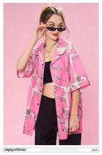 Pink Casual Button-Up Shirt - Empty Reference