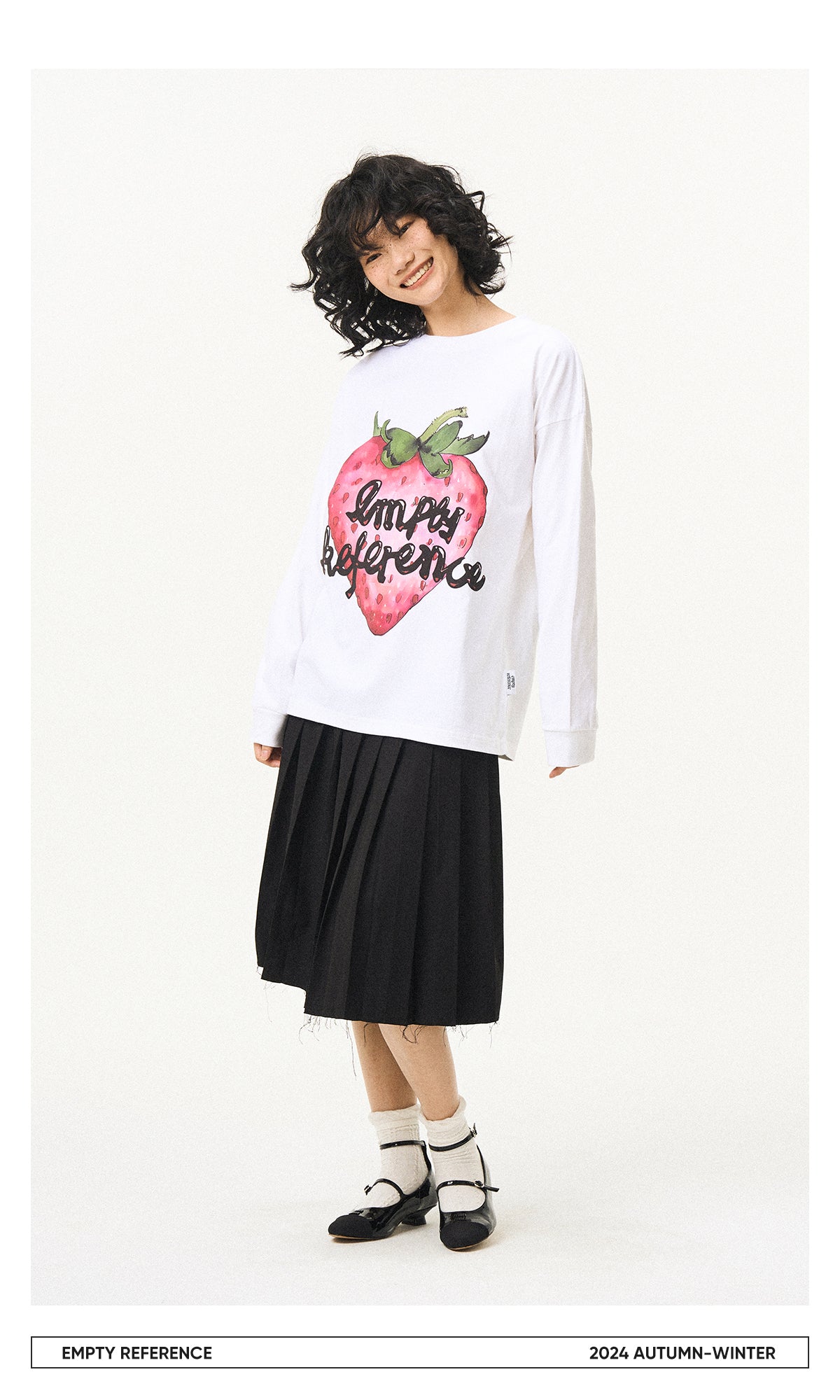 Strawberry Print Cotton Base Shirt