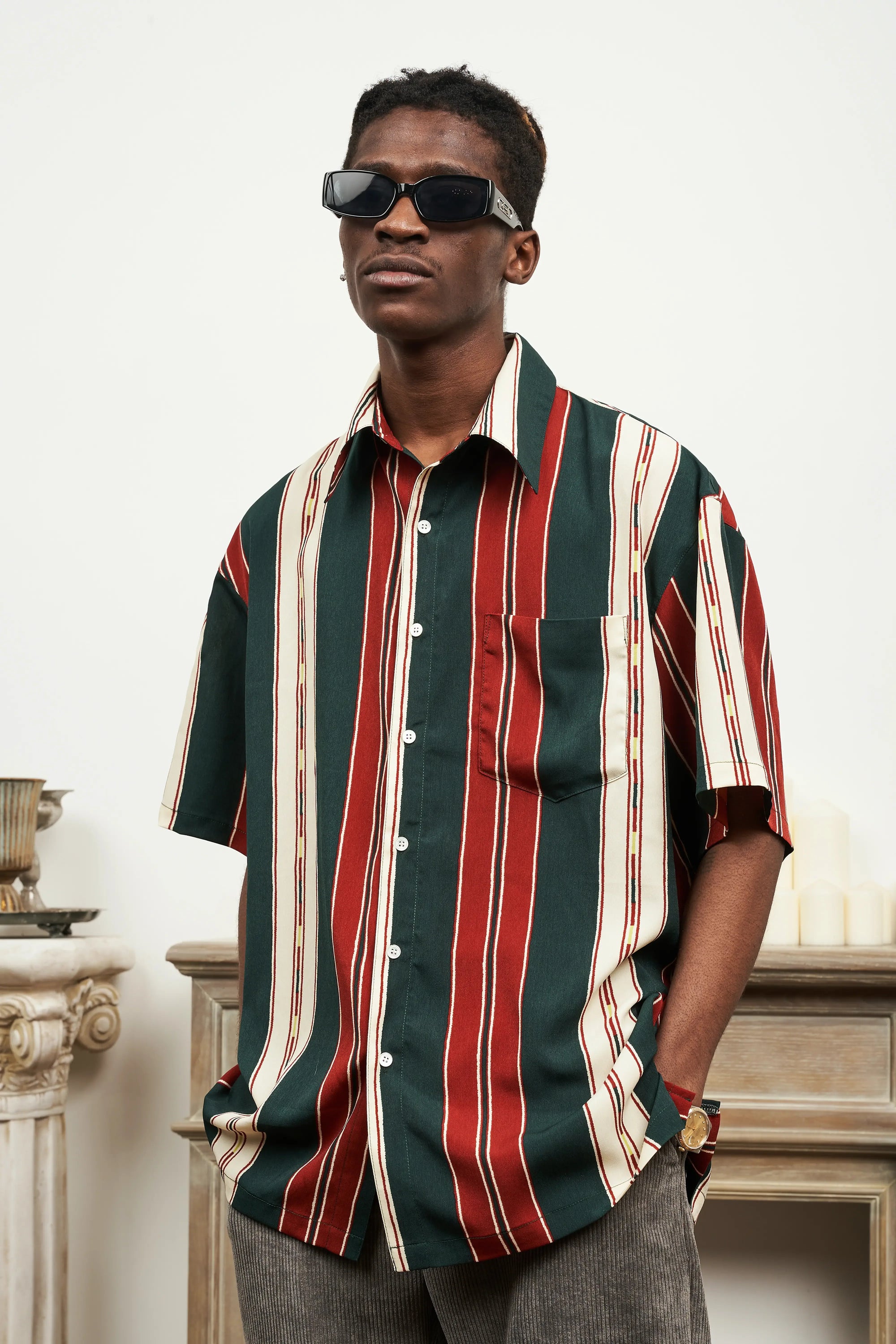 Red Green Stripe Shirt