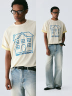 The Drawn Dwelling Sweatshirt - Double-Layer Snow Fabric & Blue Line House