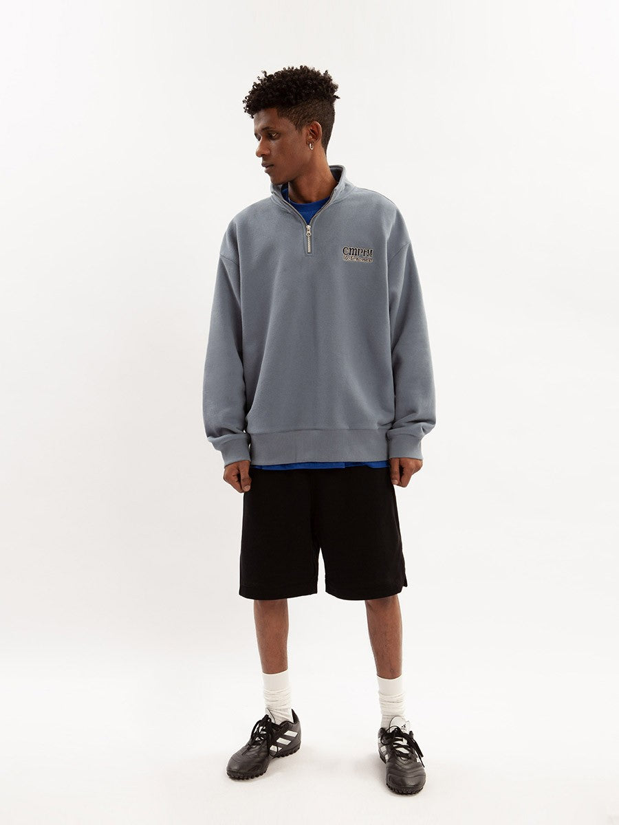 Minimal Logo Quarter Zip Sweatshirt