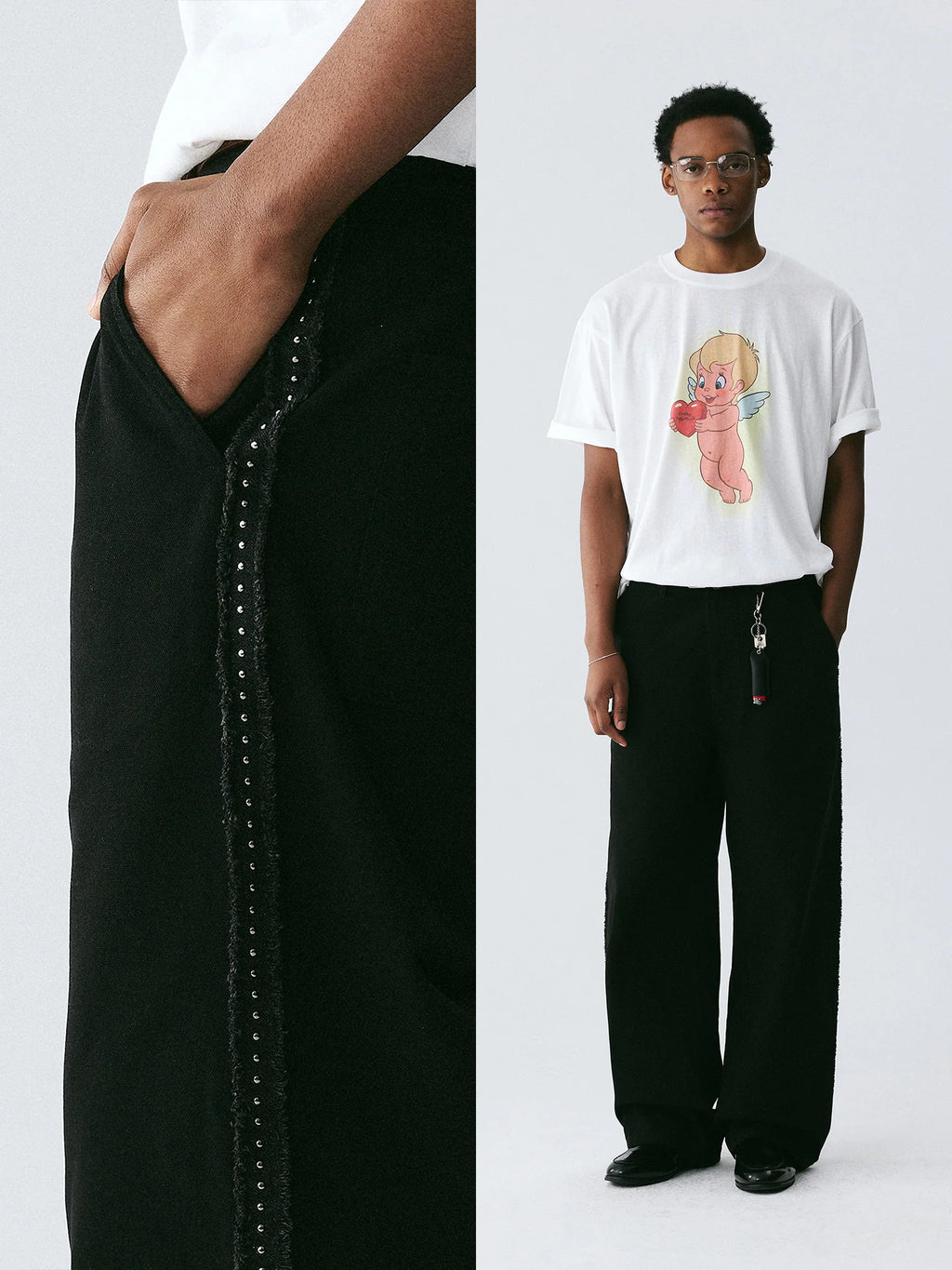 The Weighted Line Trouser - Heavyweight Twill with Custom Hardware & Side Webbing