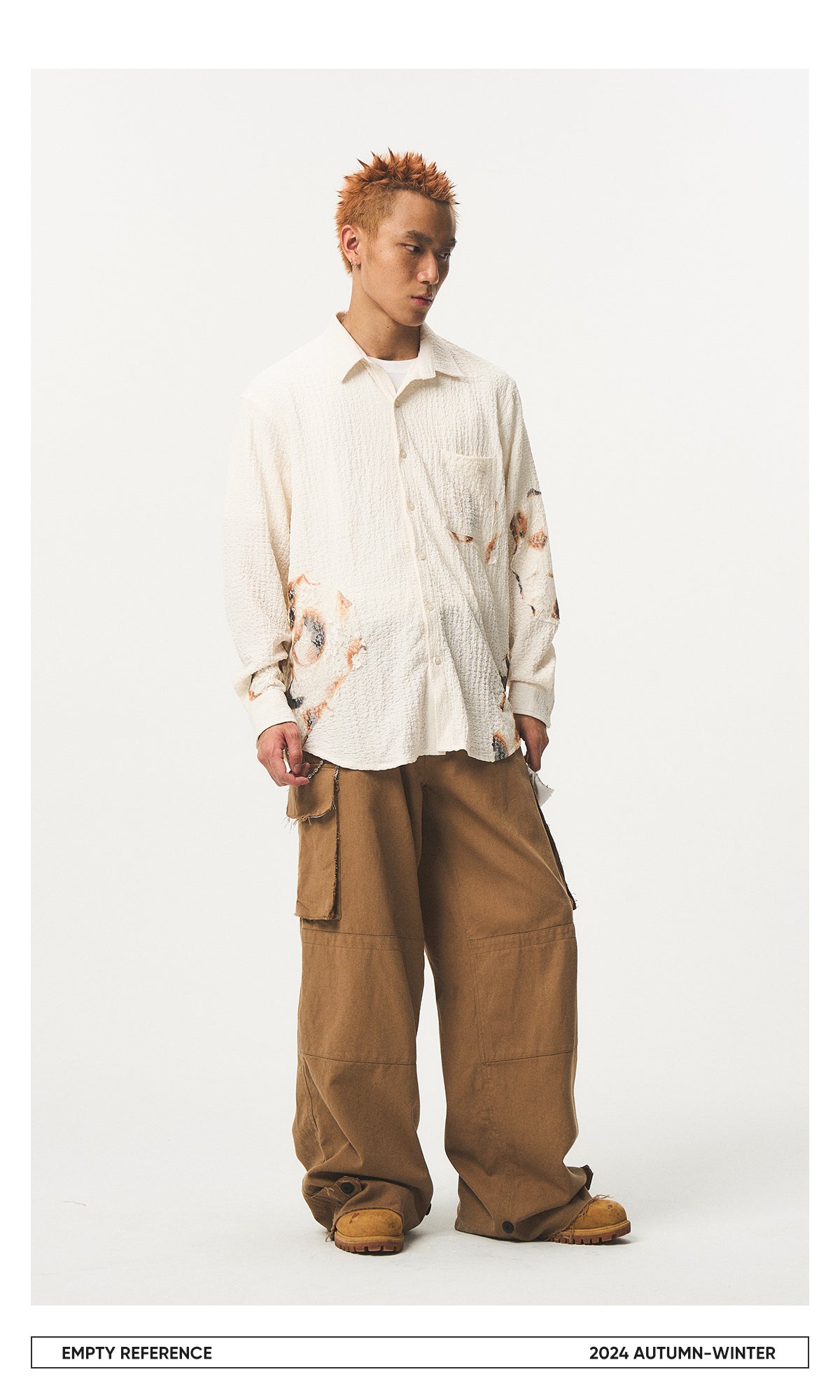 Lace Panel Irregular Shirt