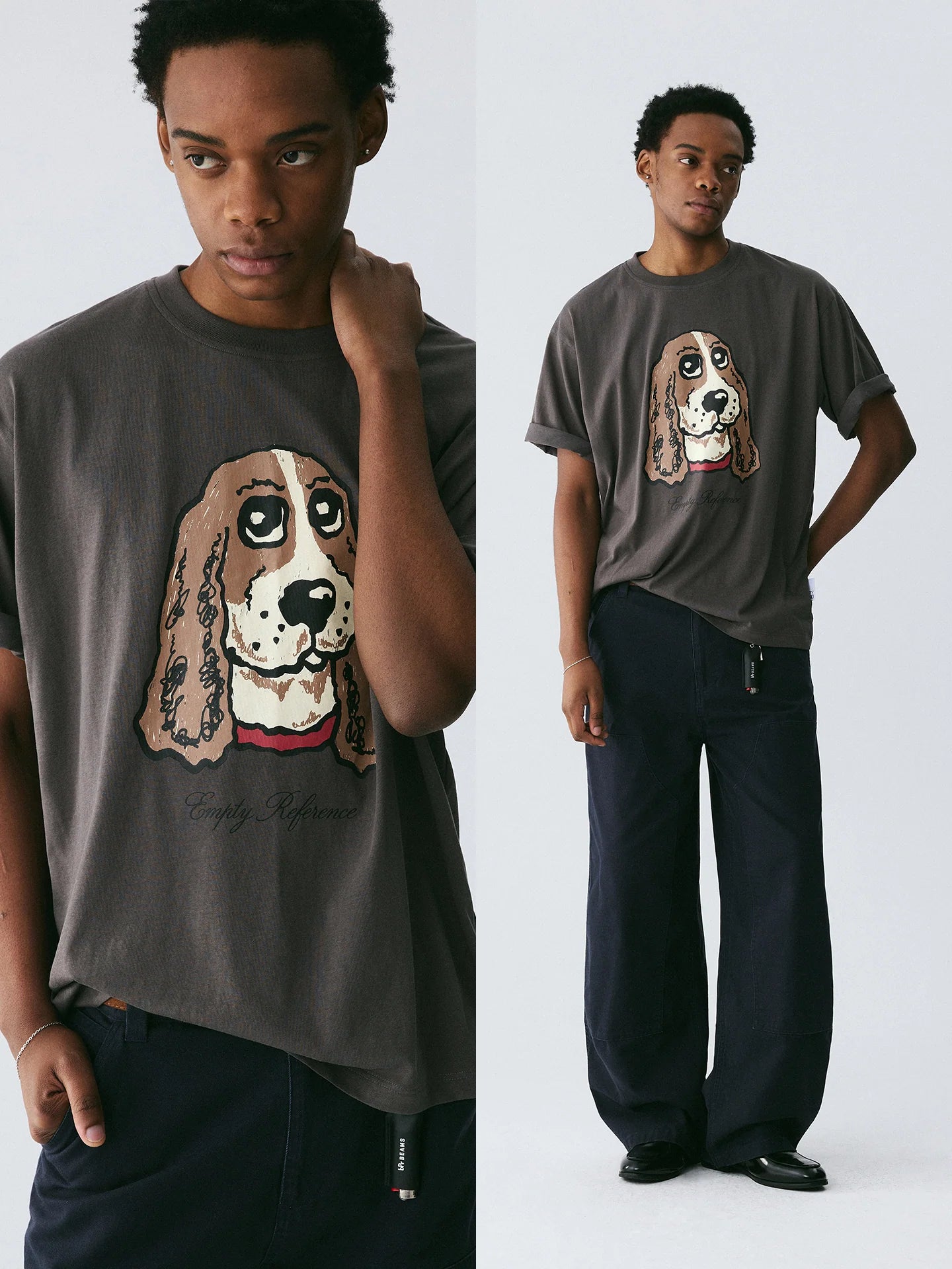 The Textured Companion Tee - Slub Cotton Cocker Spaniel