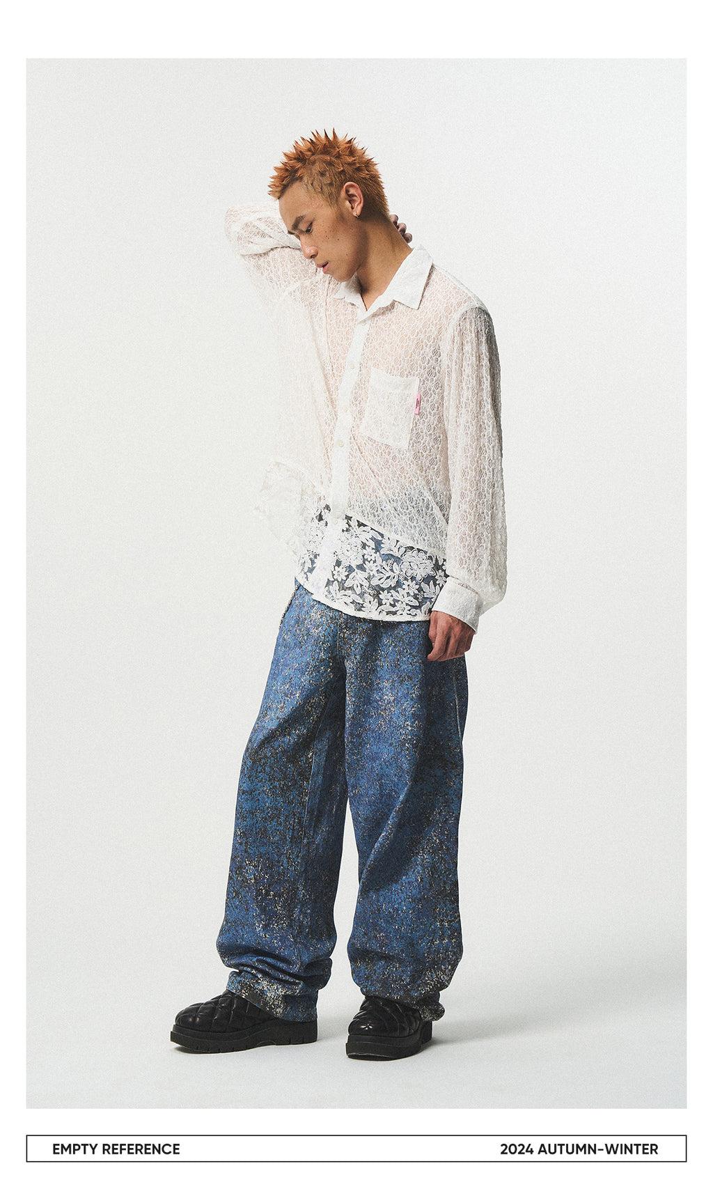 Patchwork Lace Sheer Shirt