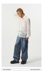 Patchwork Lace Sheer Shirt