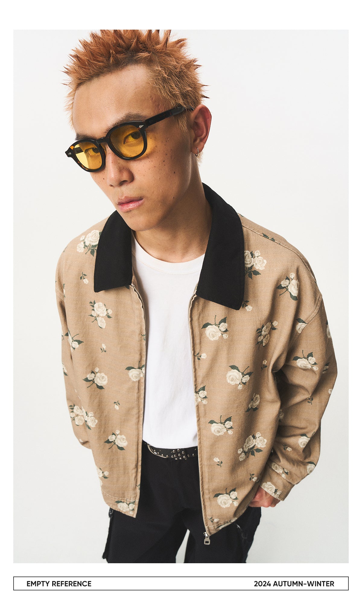 Washed Panelled Print Jacket