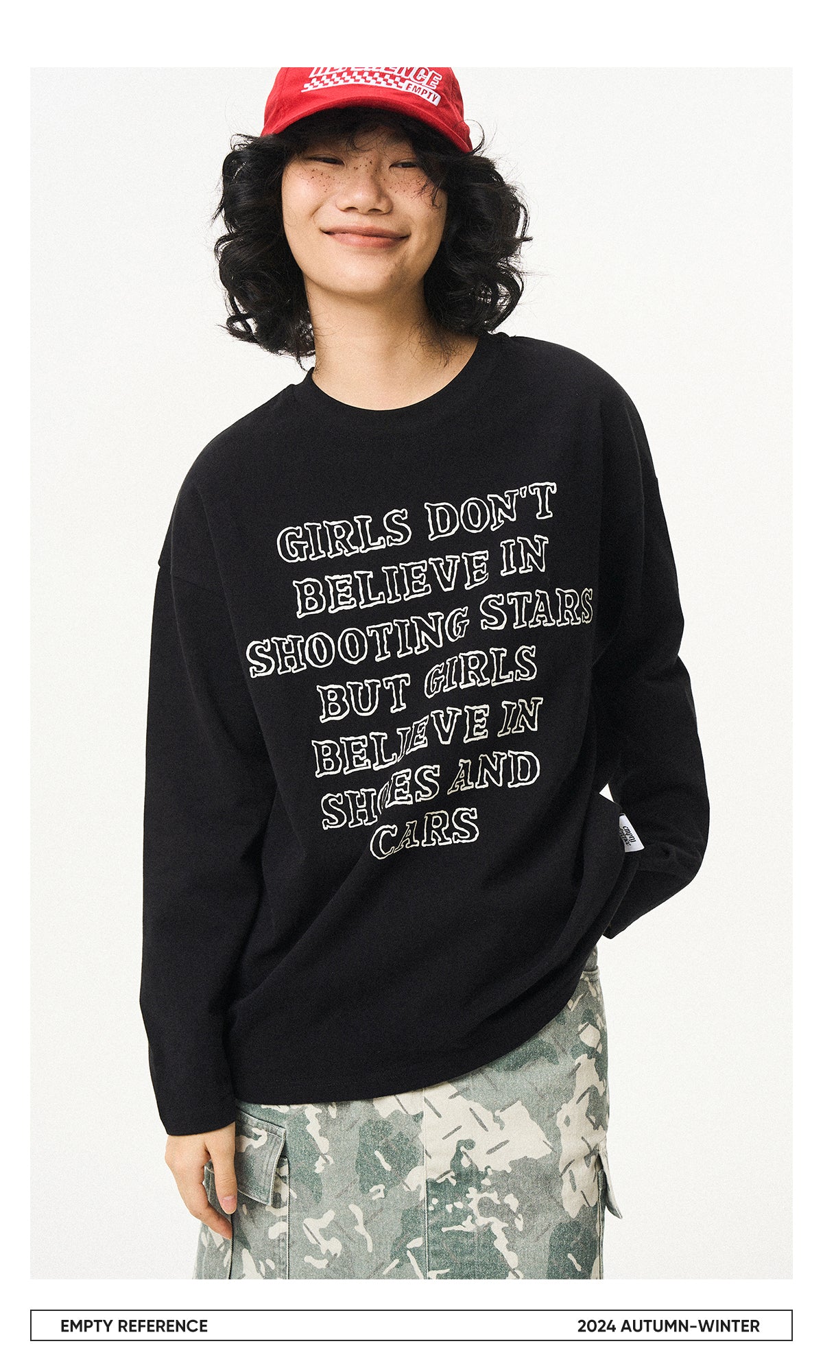 Letter Print Cotton Base Shirt