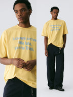 The Late Truth Tee - 240g Sorona® with Hand-Sketched Blue Lettering